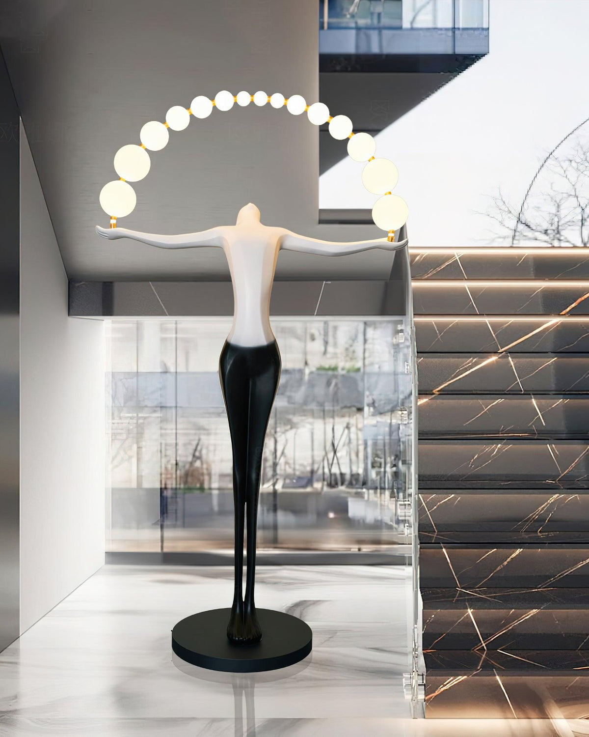 Liberty Sculpture Glass Floor Lamp — product view 7