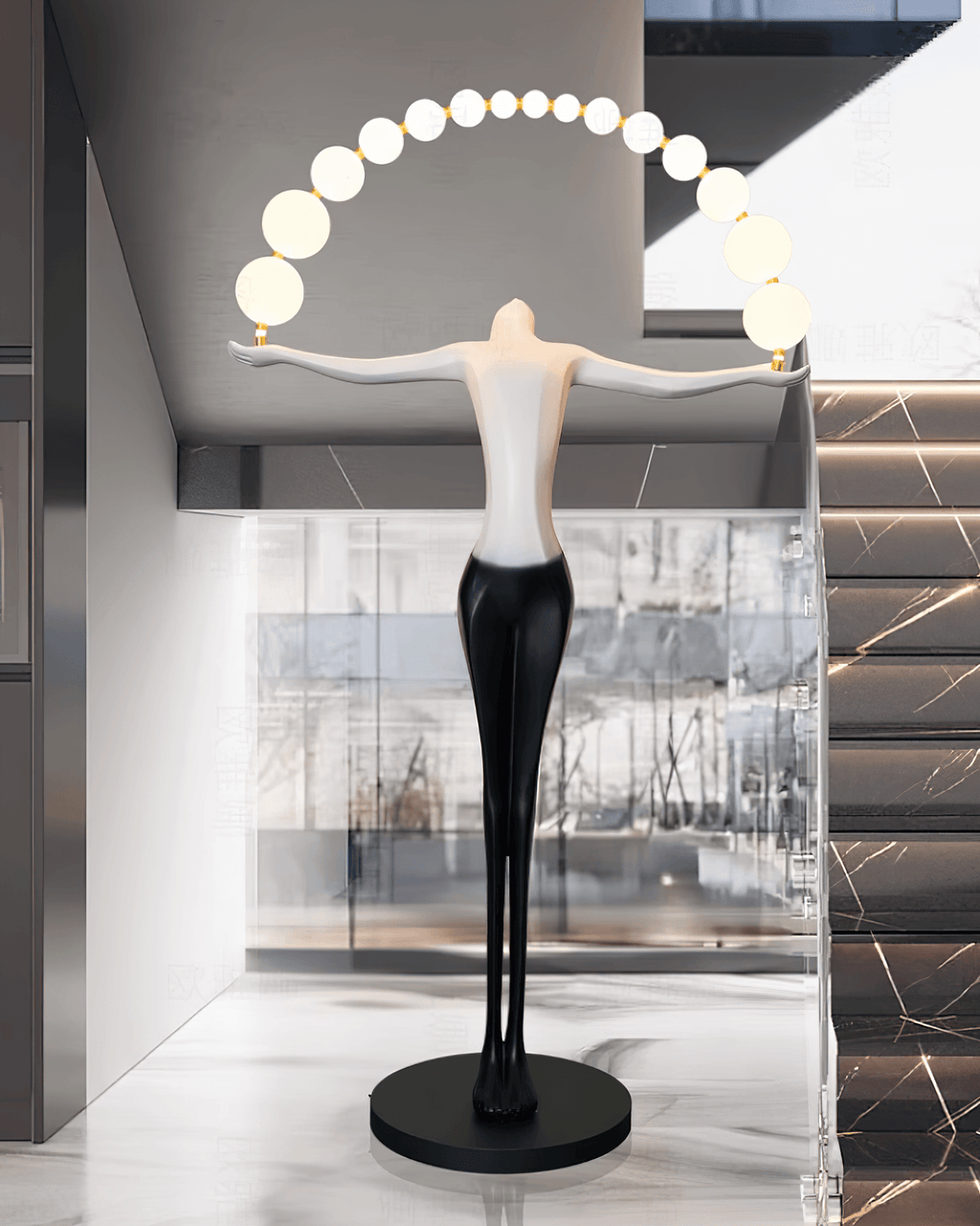 Liberty Sculpture Glass Floor Lamp — product view 9