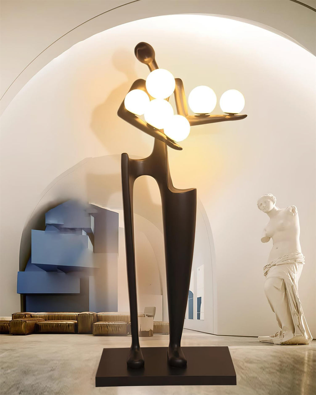 Greeter Sculpture Glass Floor Lamp — product view 8