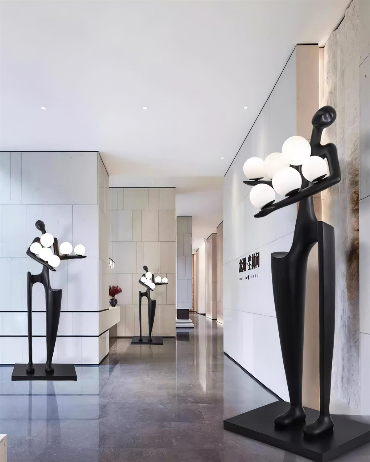 Greeter Sculpture Glass Floor Lamp — product view 12