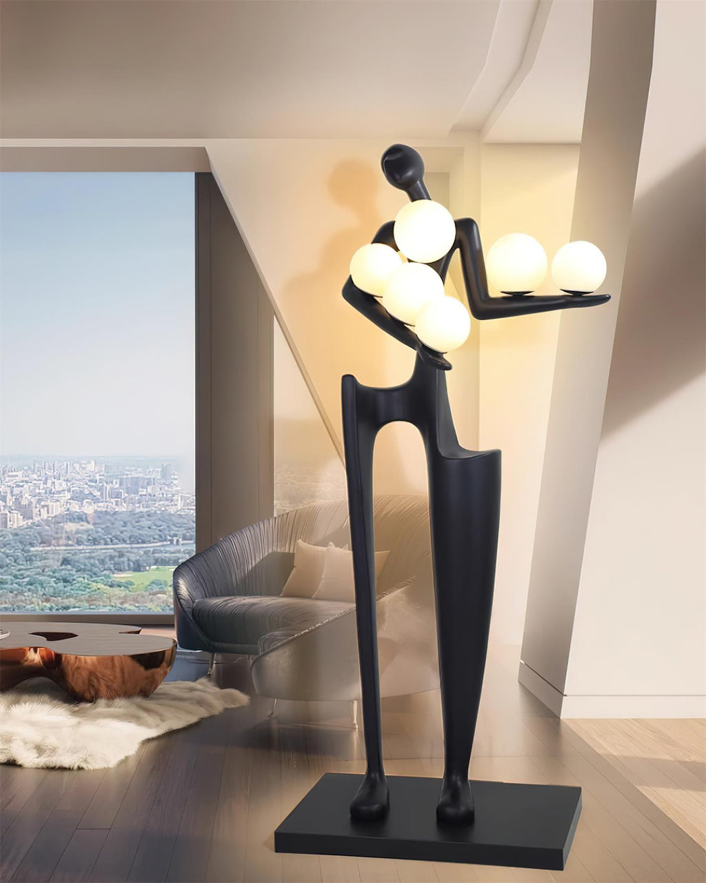 Greeter Sculpture Glass Floor Lamp — product view 13
