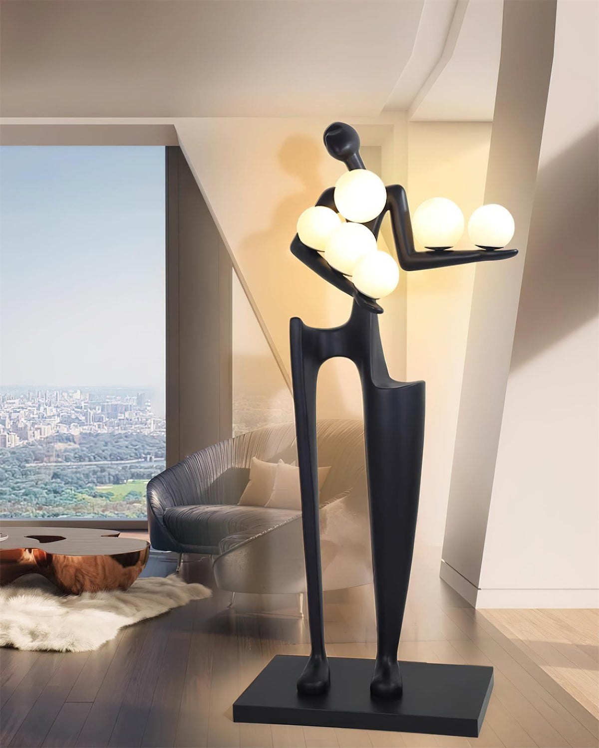 Greeter Sculpture Glass Floor Lamp — product view 13