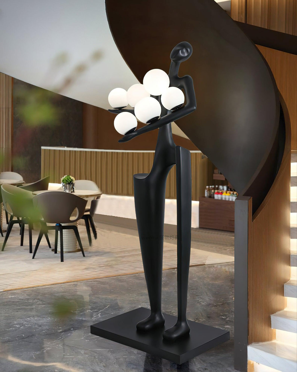 Greeter Sculpture Glass Floor Lamp — product view 15