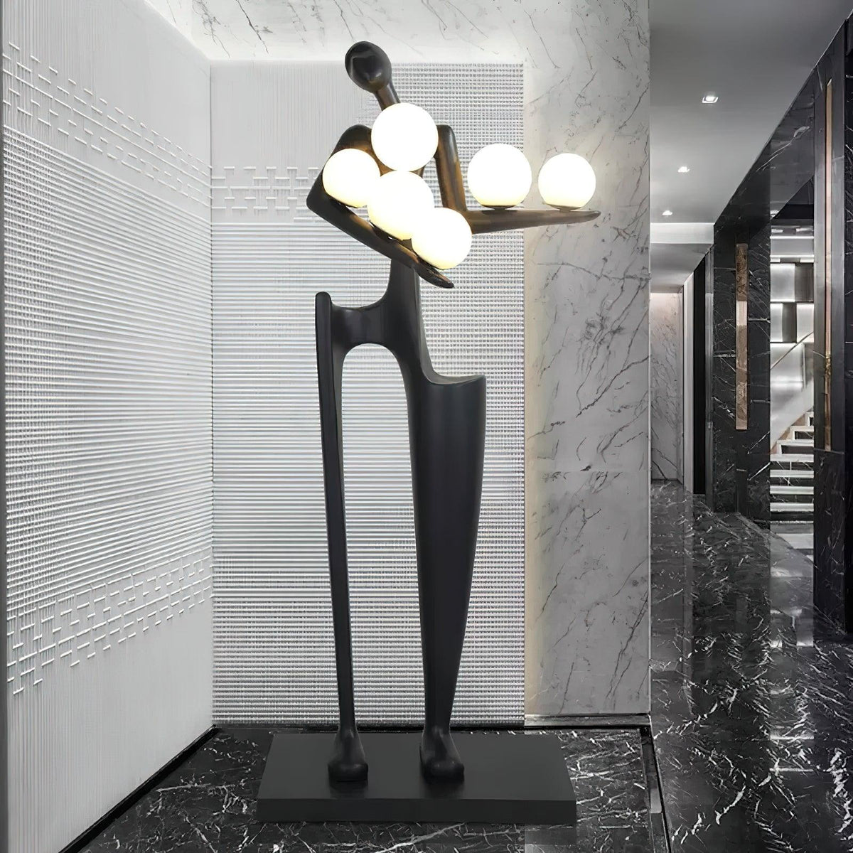 Greeter Sculpture Glass Floor Lamp — product view 17