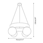 Asterios Glass Chandelier — product view 5
