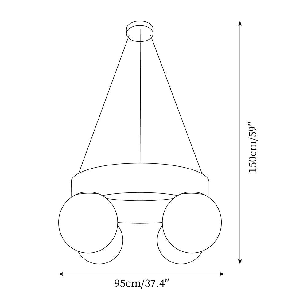 Asterios Glass Chandelier — product view 5