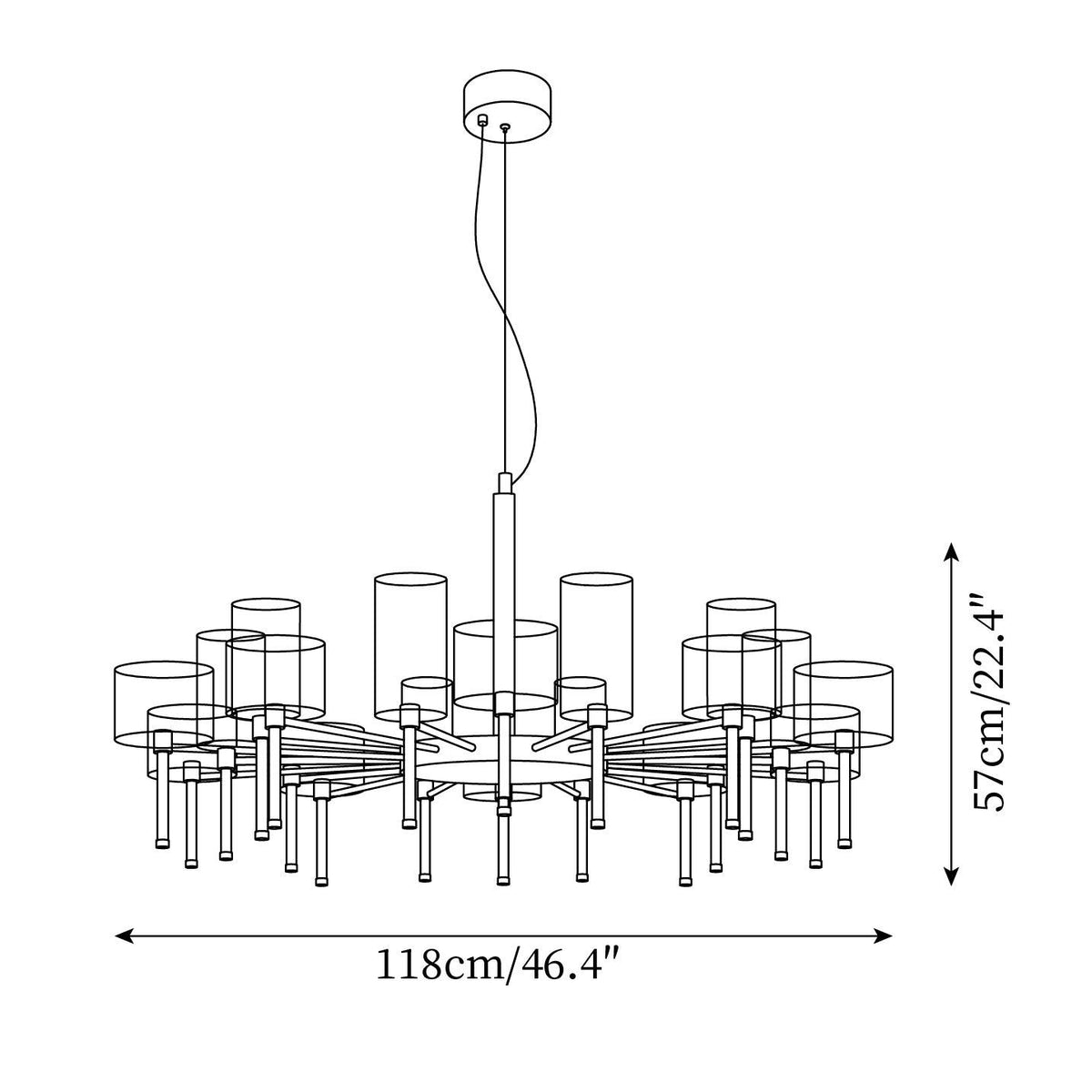 Zonia Glass Chandelier — product view 5