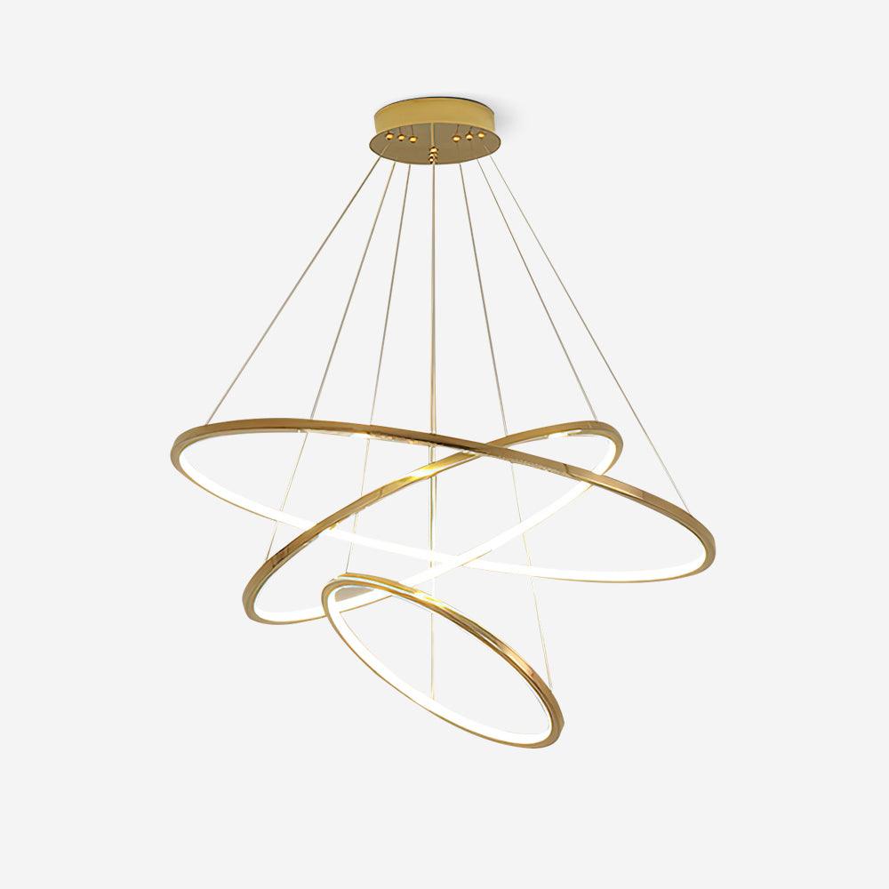 Gold Rings Acrylic Chandelier — product view 1