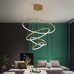 Gold Rings Acrylic Chandelier — product view 2