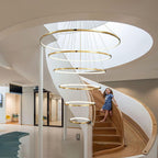 Gold Rings Acrylic Chandelier — product view 4