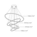Gold Rings Acrylic Chandelier — product view 6
