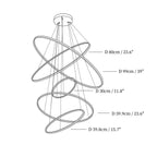 Gold Rings Acrylic Chandelier — product view 7