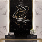 Gold Rings Acrylic Chandelier — product view 9