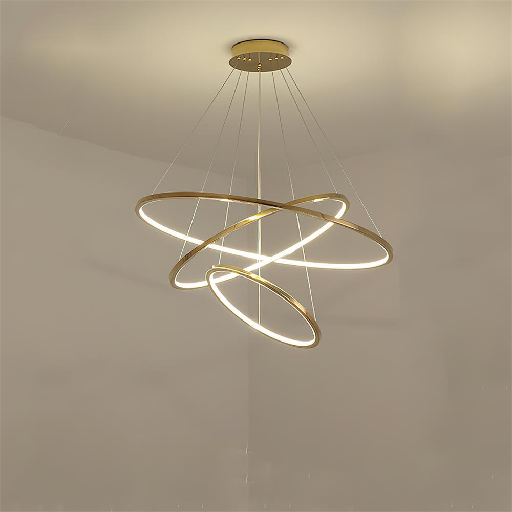 Gold Rings Acrylic Chandelier — product view 10