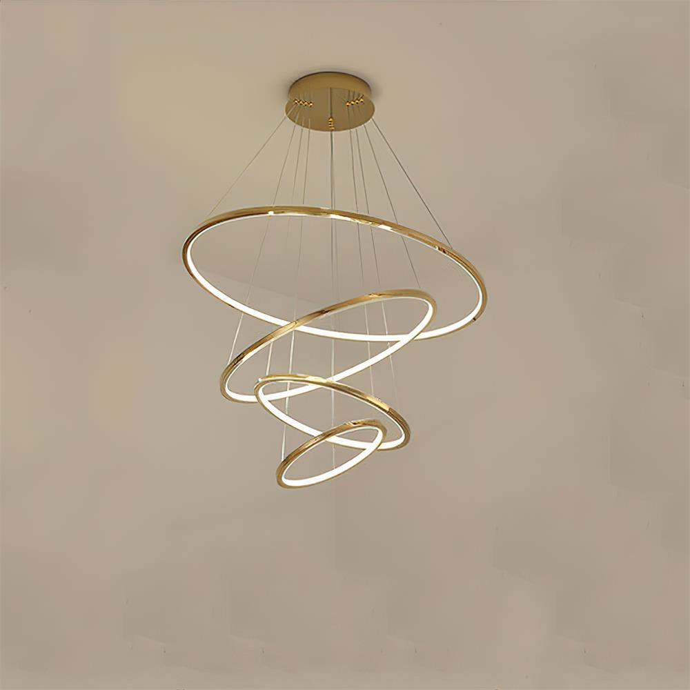 Gold Rings Acrylic Chandelier — product view 11