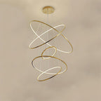 Gold Rings Acrylic Chandelier — product view 12