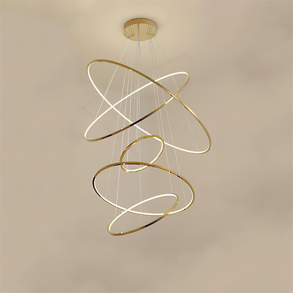 Gold Rings Acrylic Chandelier — product view 12