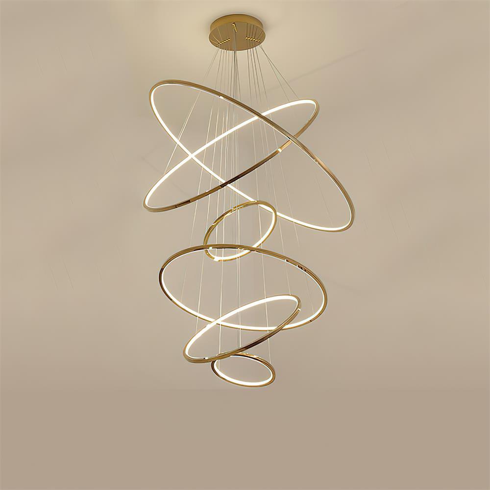 Gold Rings Acrylic Chandelier — product view 13