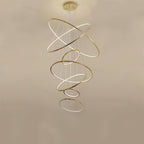 Gold Rings Acrylic Chandelier — product view 14
