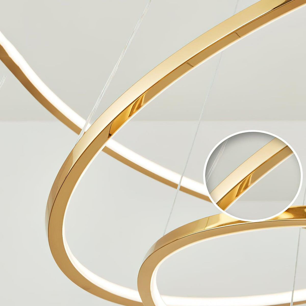 Gold Rings Acrylic Chandelier — product view 16