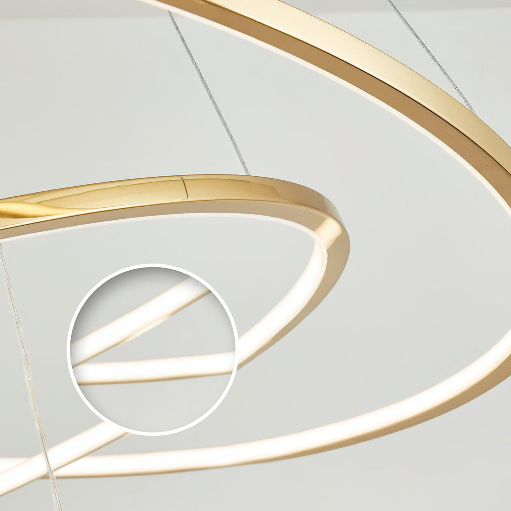 Gold Rings Acrylic Chandelier — product view 17