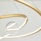 Gold Rings Acrylic Chandelier — product view 17