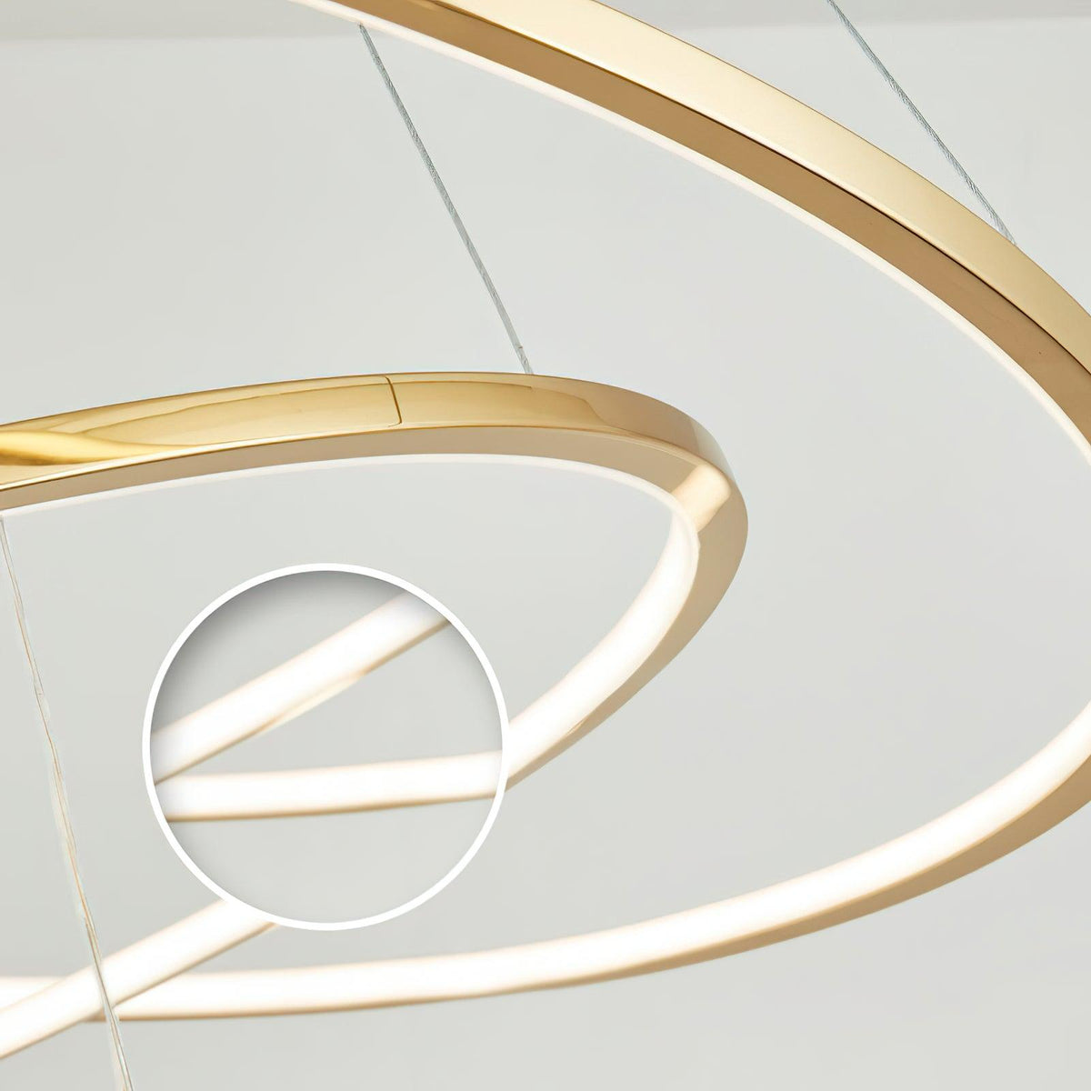 Gold Rings Acrylic Chandelier — product view 17
