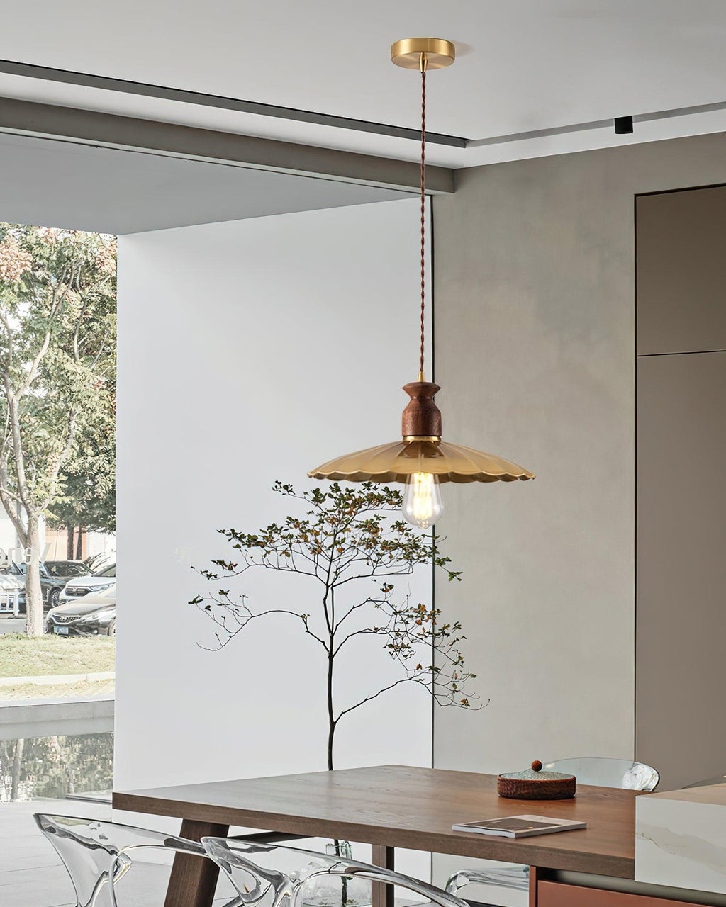 Viana Wood Pendant Light — product view 3