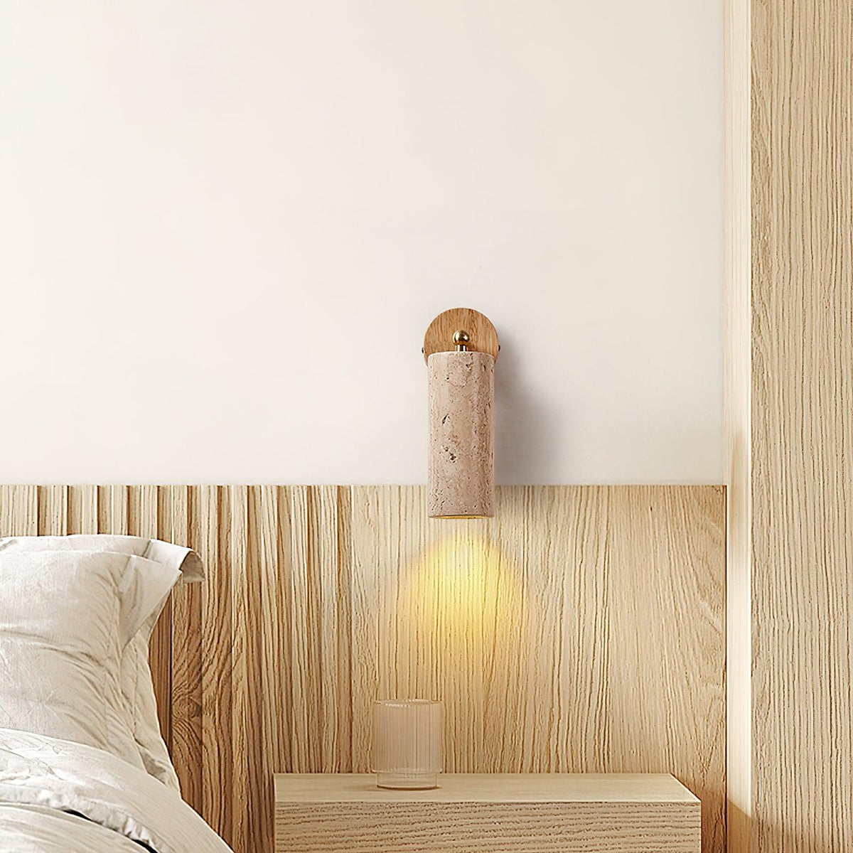 Mireille Travertine Wall Lamp — product view 4