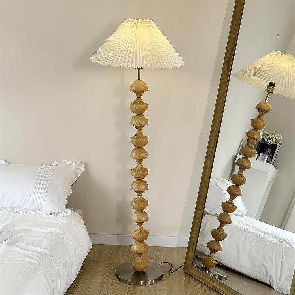 Bobbin Wood Floor Lamp — product view 2
