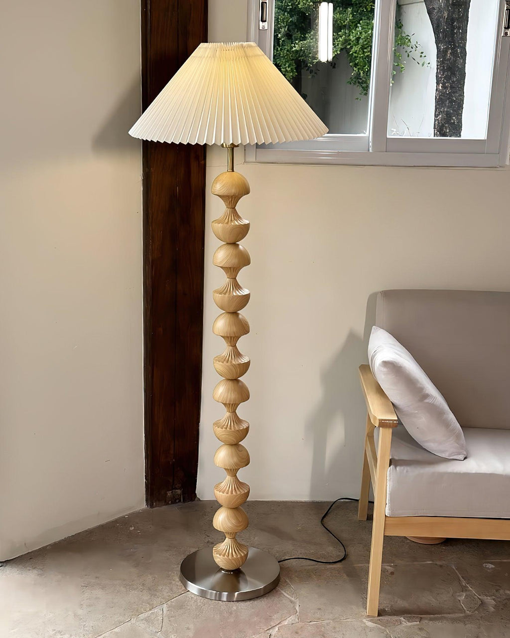 Bobbin Wood Floor Lamp — product view 4