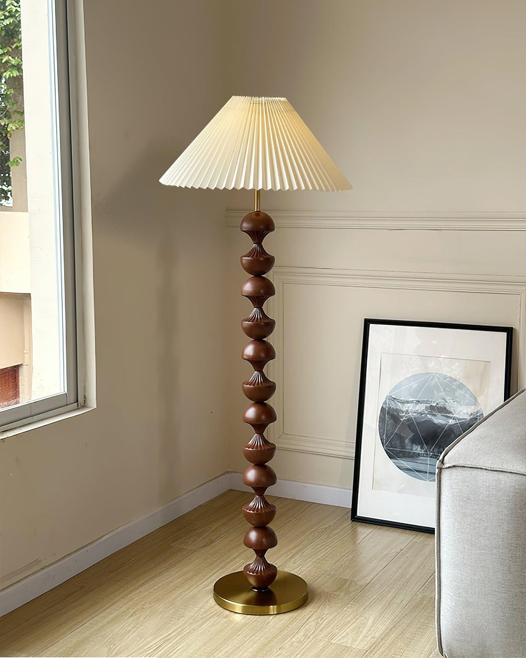 Bobbin Wood Floor Lamp — product view 6