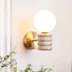 Sena Travertine Wall Lamp — product view 2