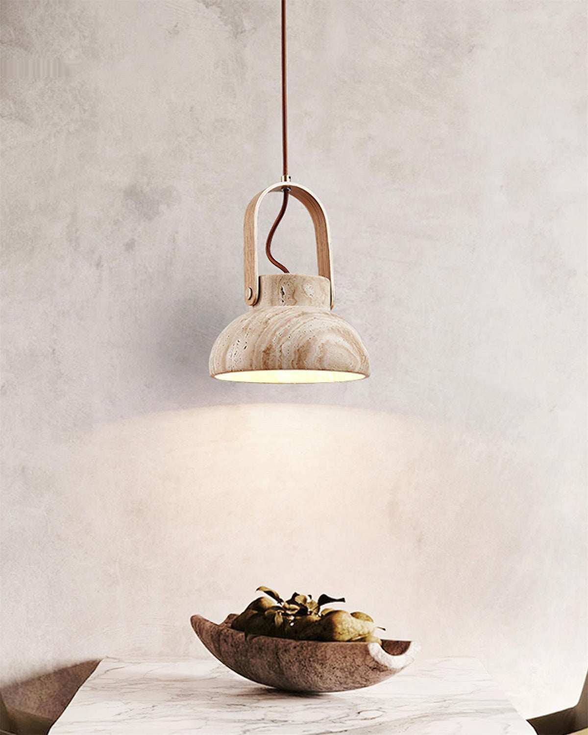 Nissa Travertine Pendant Lamp — product view 4