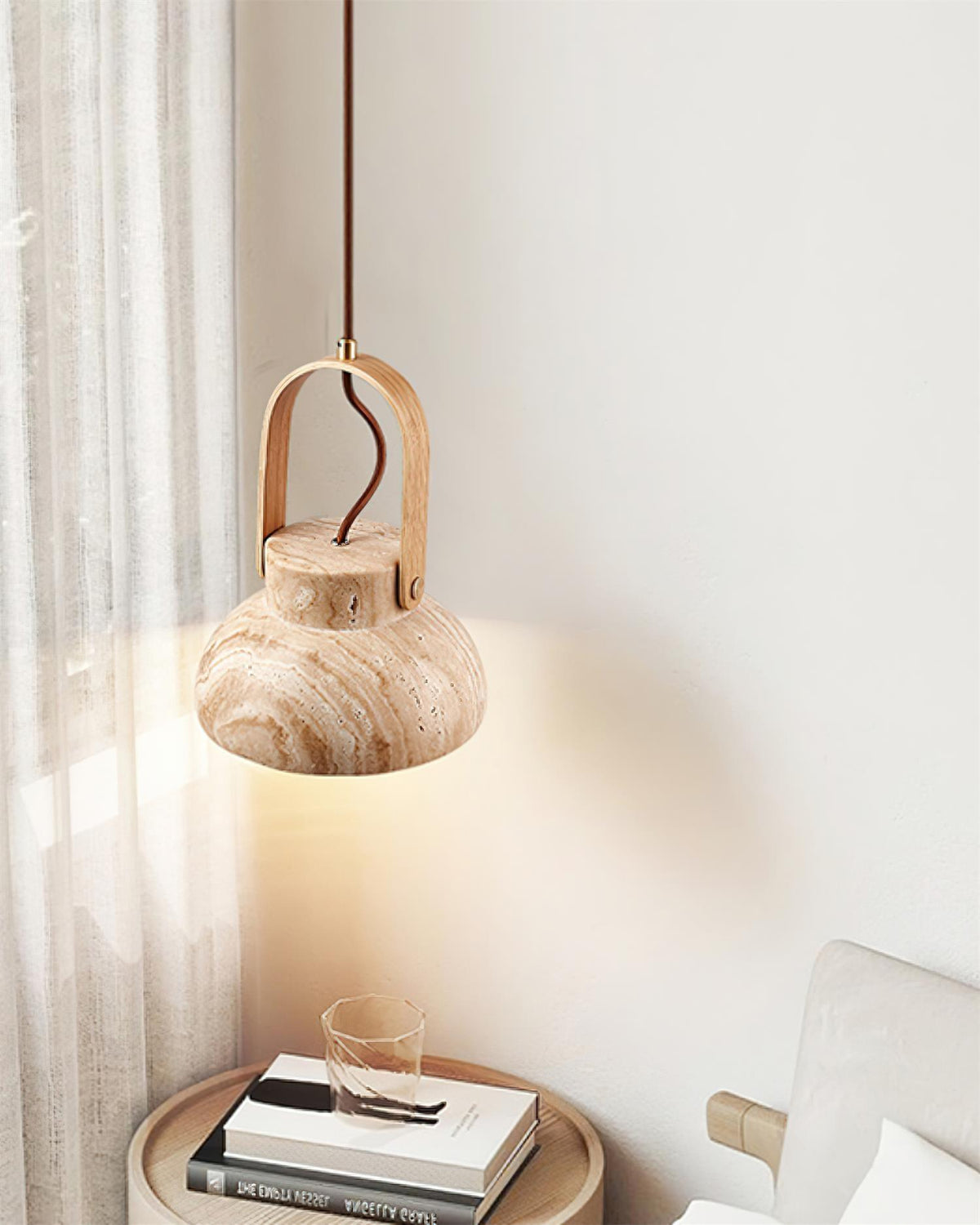 Nissa Travertine Pendant Lamp — product view 16
