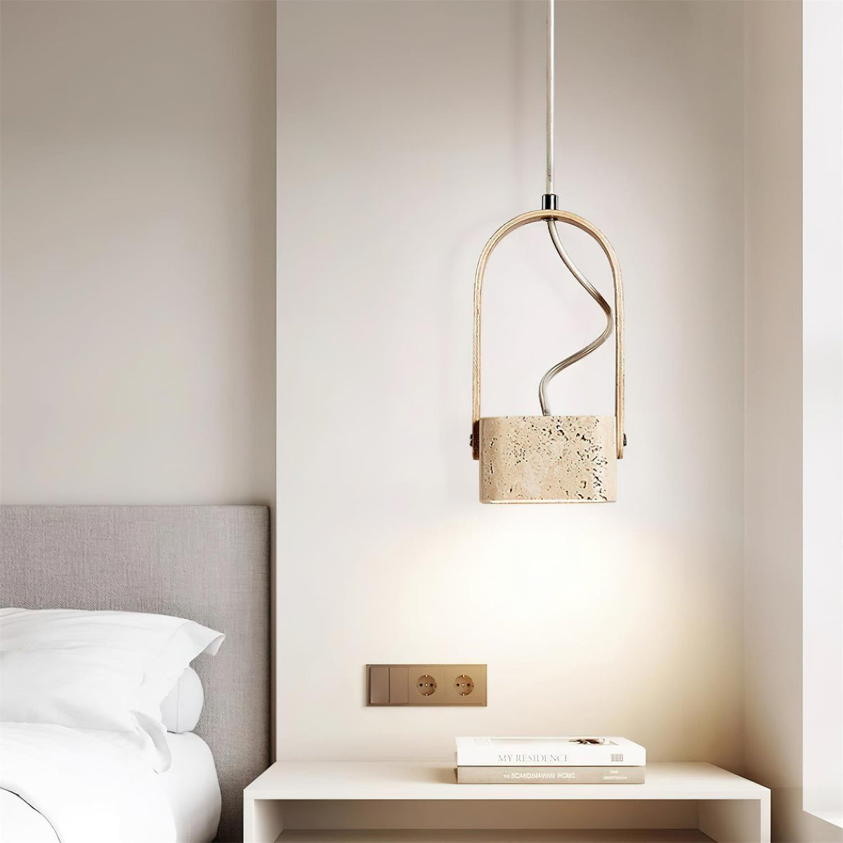 Leitura Travertine Pendant Lamp — product view 2