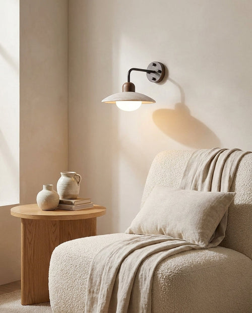 Carolia Travertine Wall Lamp — product view 2