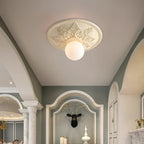 Silver Glass Ceiling Light — product view 2