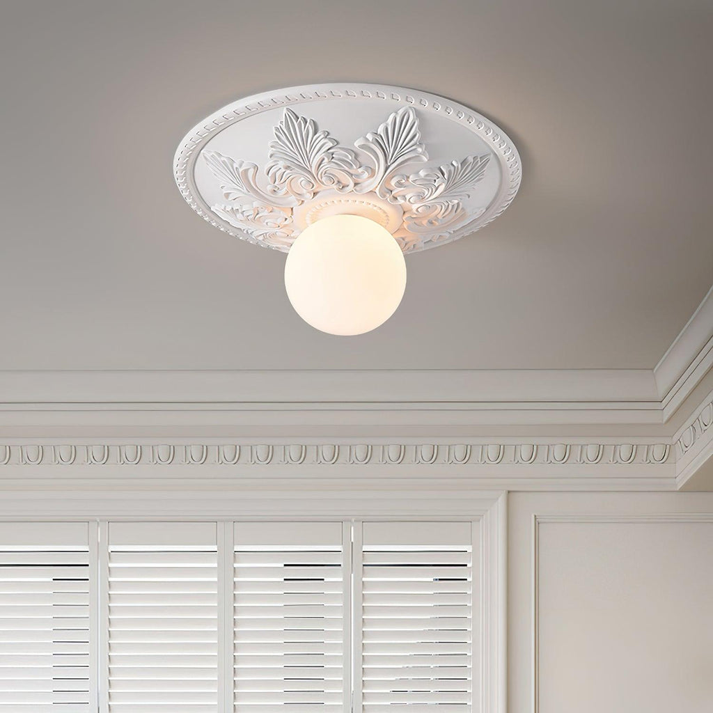 Silver Glass Ceiling Light — product view 3