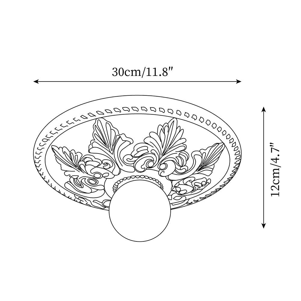 Silver Glass Ceiling Light — product view 5