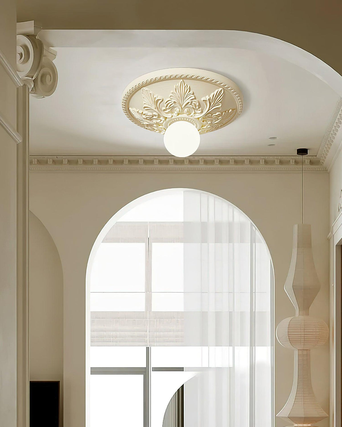 Silver Glass Ceiling Light — product view 7