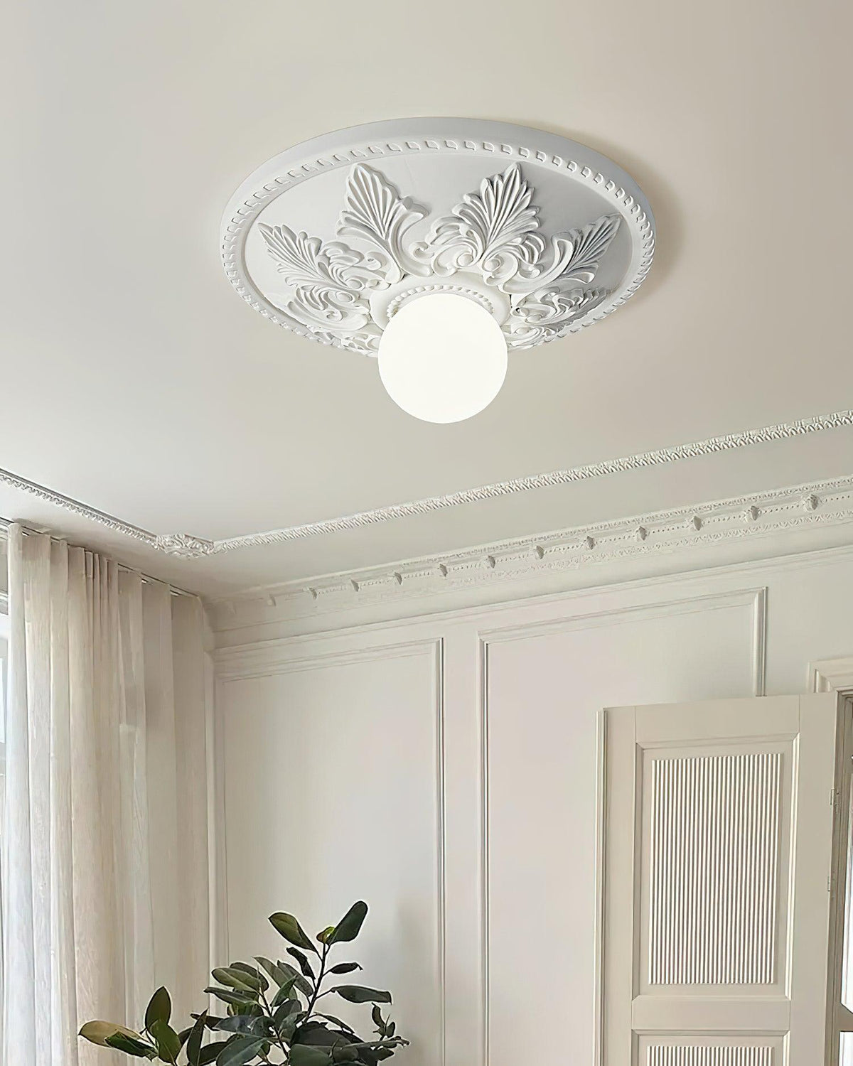 Silver Glass Ceiling Light — product view 9