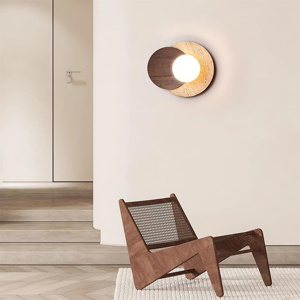 Ozora Travertine Wall Lamp — product view 2