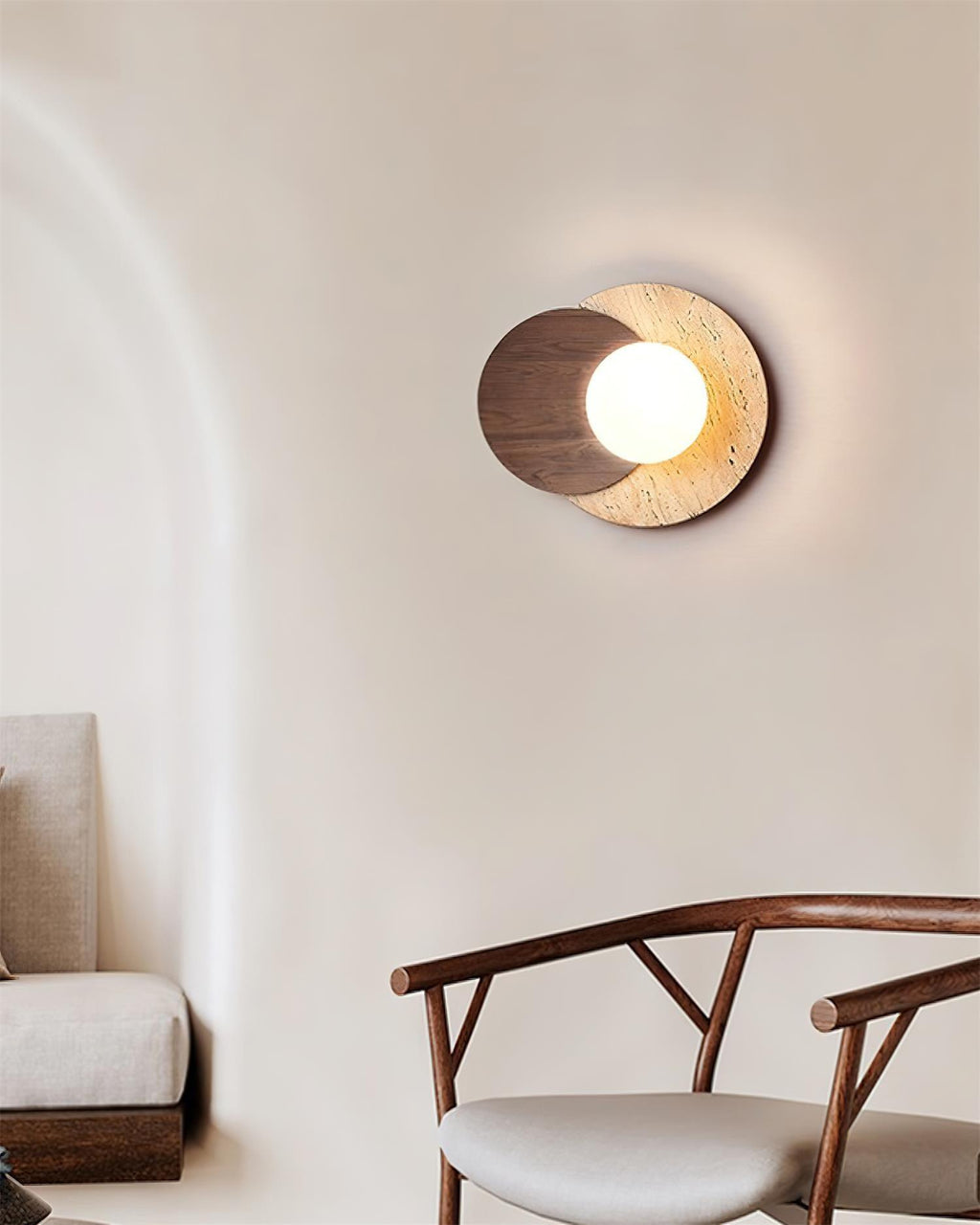 Ozora Travertine Wall Lamp — product view 4