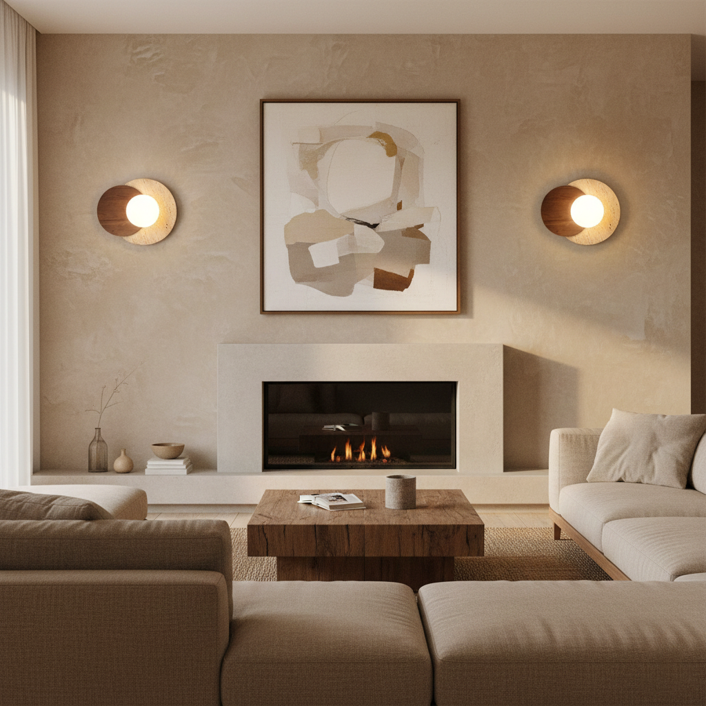 Ozora Travertine Wall Lamp — product view 6