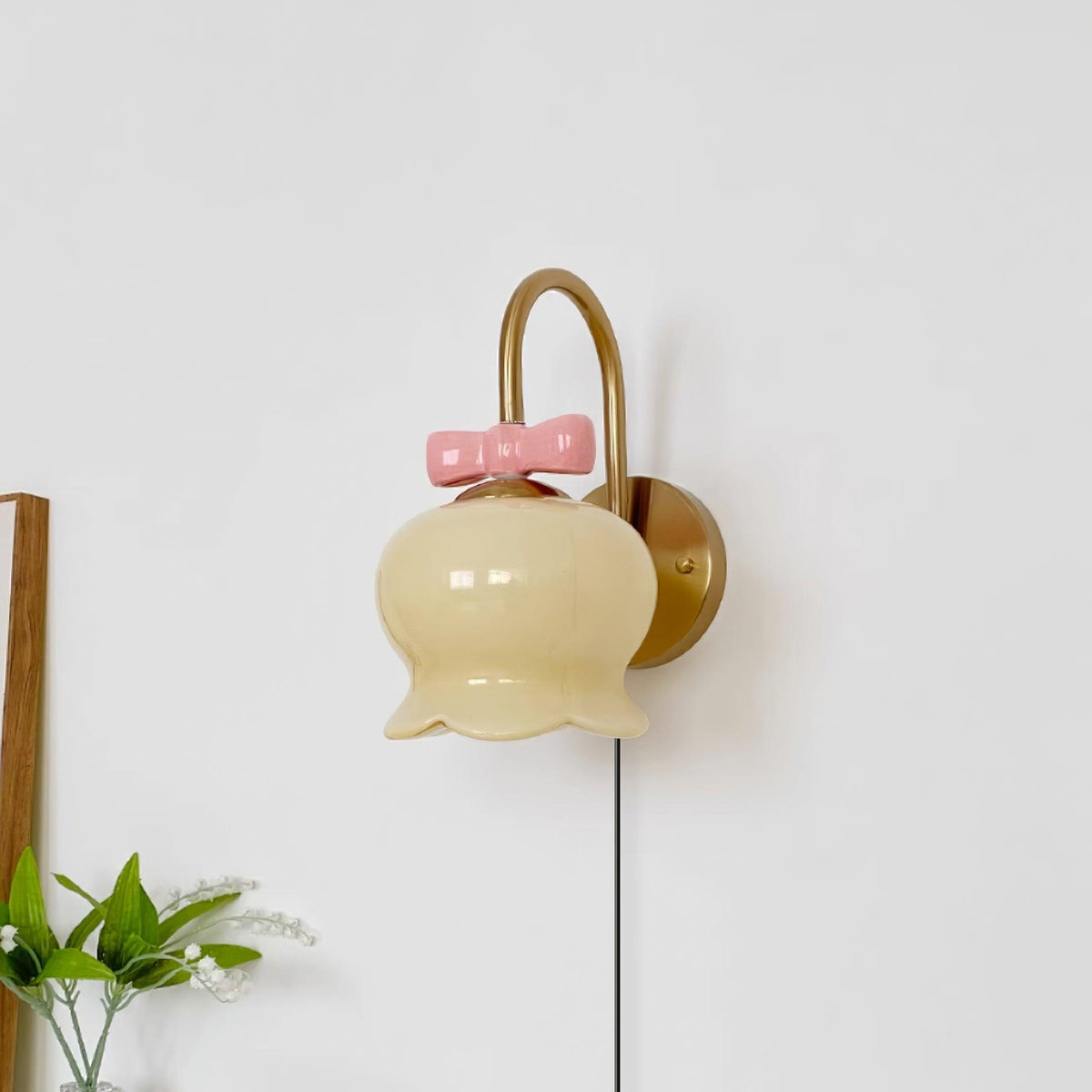 Millie Bells Plug In Glass Wall Lamp — product view 2