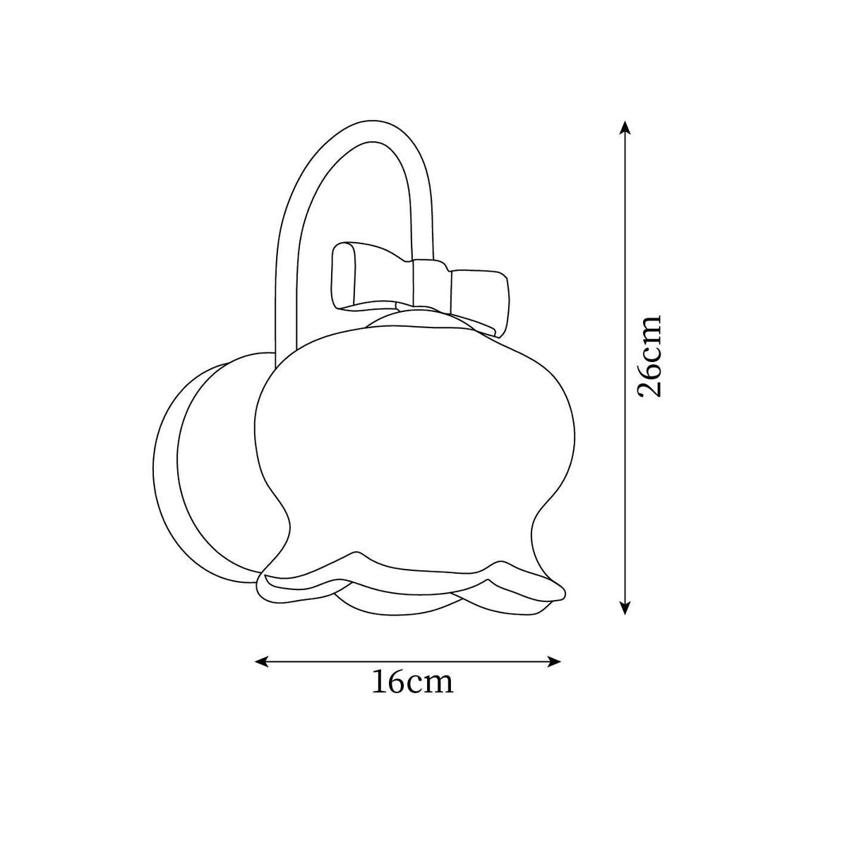 Millie Bells Plug In Glass Wall Lamp — product view 5