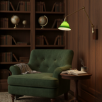 Banker Swing Arm Plug In Wood Wall Light — product view 8