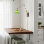 Banker Swing Arm Plug In Wood Wall Light — product view 9