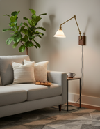 Banker Swing Arm Plug In Wood Wall Light — product view 11